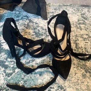 ☀️006 Elegant Black Women's Heels